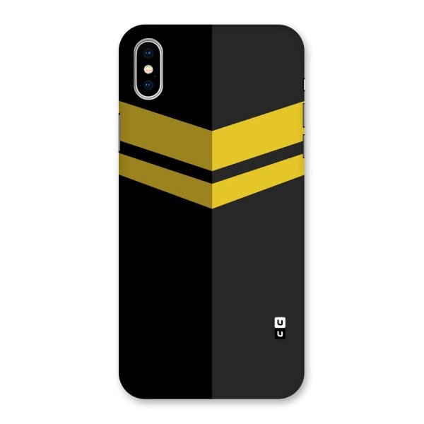 Yellow Lines Back Case for iPhone X
