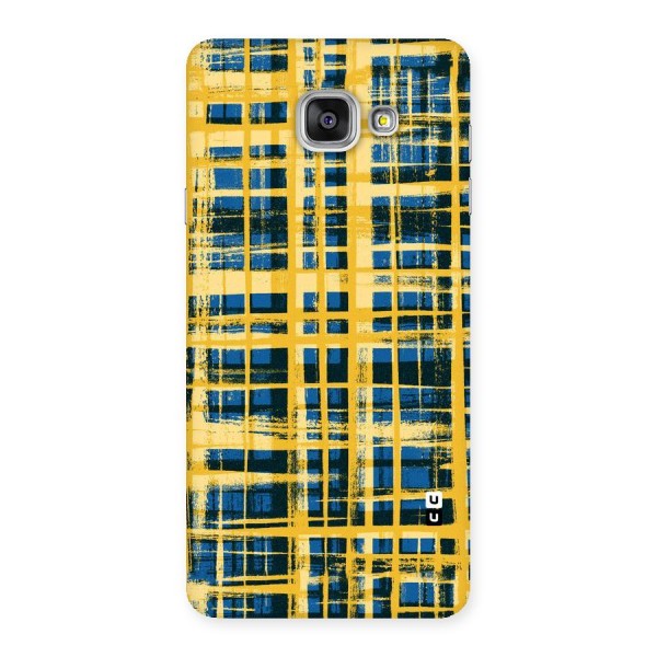 Yellow Rugged Check Design Back Case for Galaxy A7 2016
