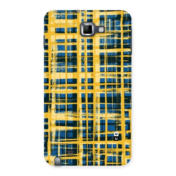 Yellow Rugged Check Design Back Case for Galaxy Note