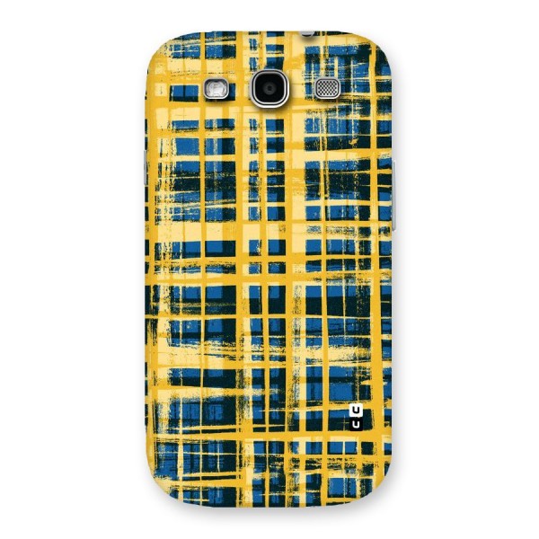 Yellow Rugged Check Design Back Case for Galaxy S3 Neo