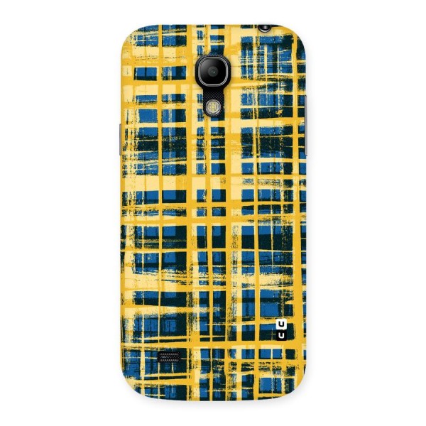 Yellow Rugged Check Design Back Case for Galaxy S4 Mini