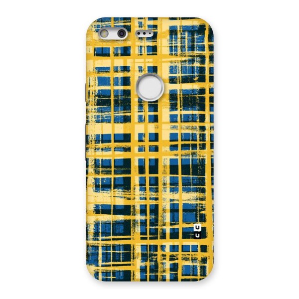 Yellow Rugged Check Design Back Case for Google Pixel