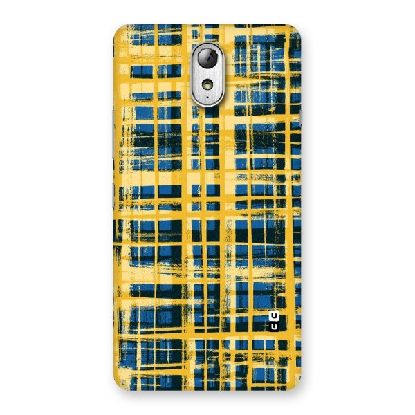 Yellow Rugged Check Design Back Case for Lenovo Vibe P1M