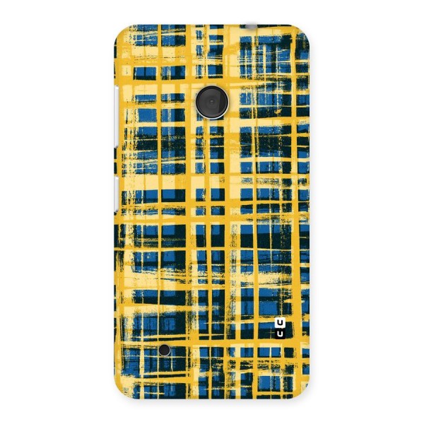 Yellow Rugged Check Design Back Case for Lumia 530