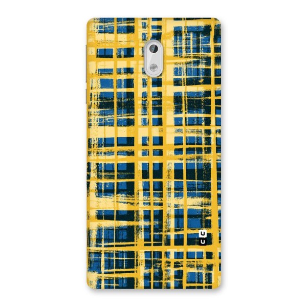 Yellow Rugged Check Design Back Case for Nokia 3