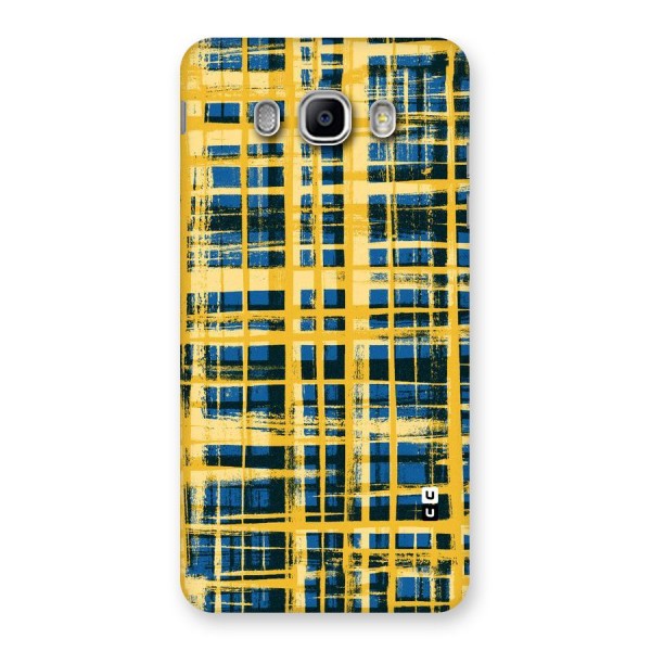 Yellow Rugged Check Design Back Case for Samsung Galaxy J5 2016