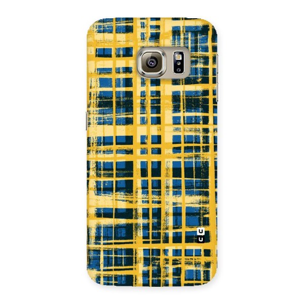 Yellow Rugged Check Design Back Case for Samsung Galaxy S6 Edge Plus