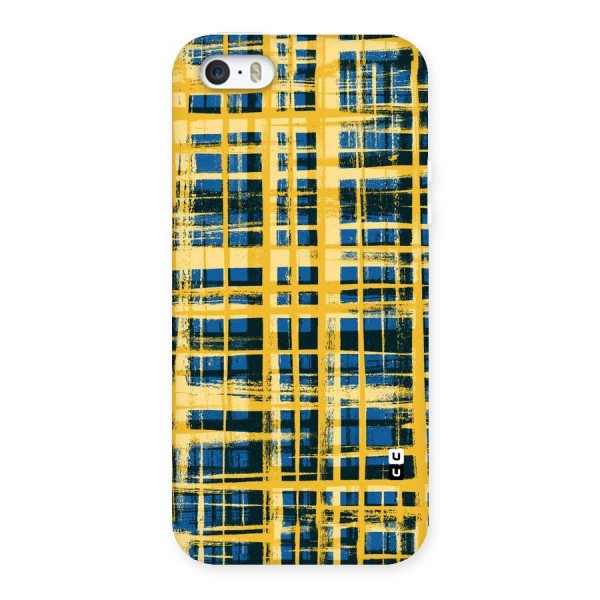 Yellow Rugged Check Design Back Case for iPhone 5 5S