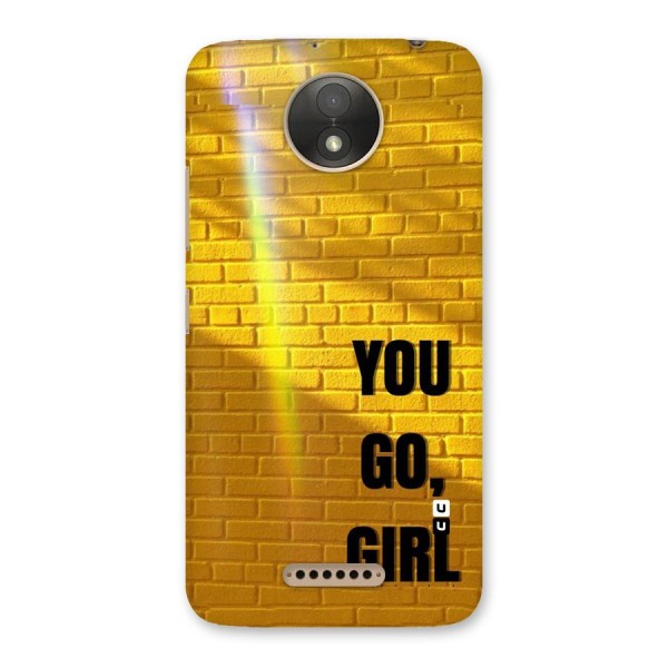 You Go Girl Wall Back Case for Moto C Plus