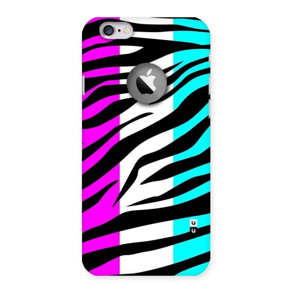 Zebra Texture Back Case for iPhone 6 Logo Cut