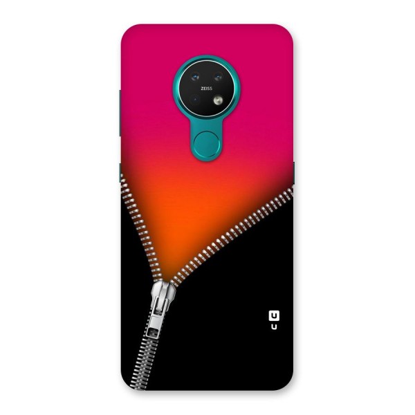 Zipper Print Back Case for Nokia 7.2