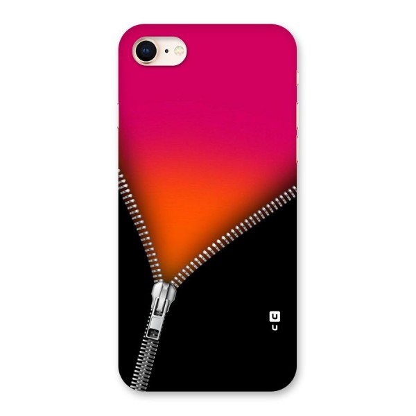 Zipper Print Back Case for iPhone 8