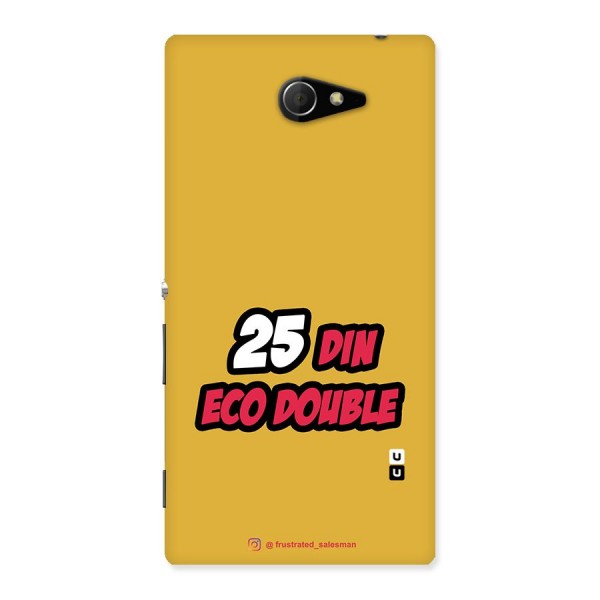 25 Din Eco Double Mustard Yellow Back Case for Sony Xperia M2