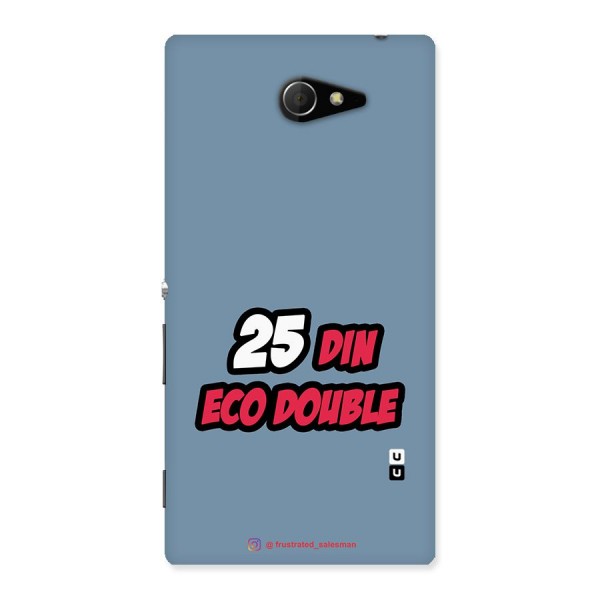 25 Din Eco Double SteelBlue Back Case for Sony Xperia M2