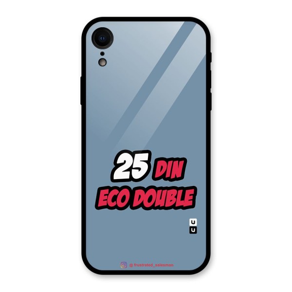 25 Din Eco Double SteelBlue Glass Back Case for iPhone XR