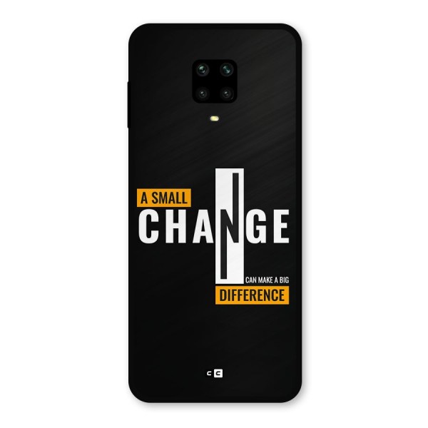 A Small Change Metal Back Case for Redmi Note 9 Pro Max