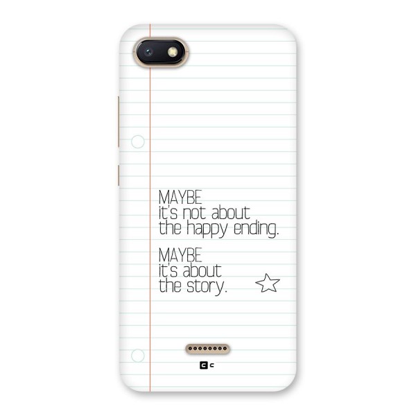 About Story Back Case for Redmi 6A