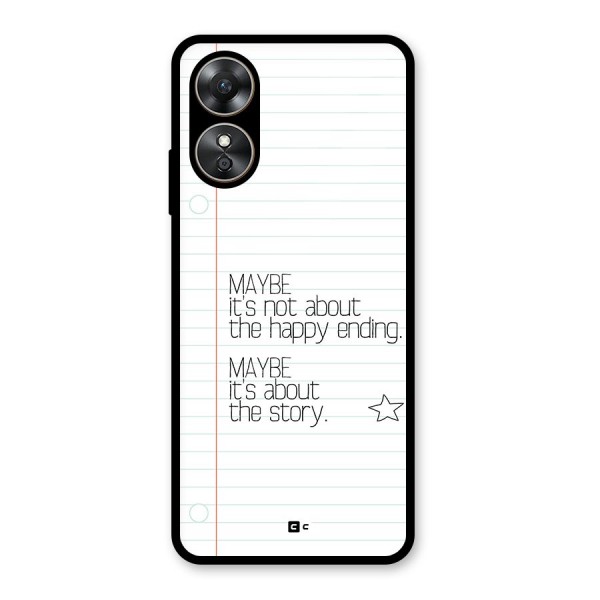 About Story Glass Back Case for Oppo A17