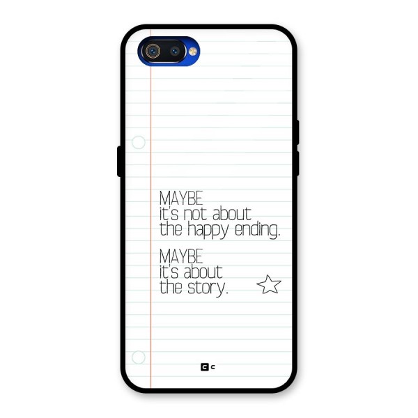 About Story Glass Back Case for Realme C2