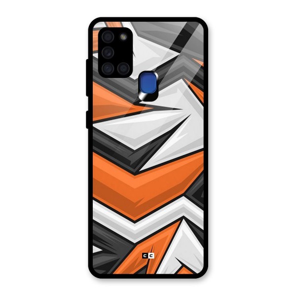 Abstract Comic Glass Back Case for Galaxy A21s