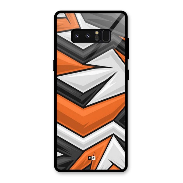Abstract Comic Glass Back Case for Galaxy Note 8