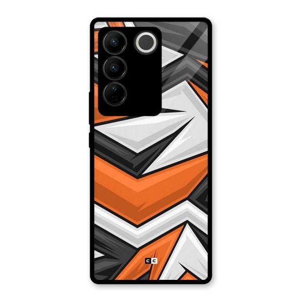 Abstract Comic Glass Back Case for Vivo V27