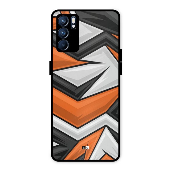 Abstract Comic Metal Back Case for Oppo Reno6 5G