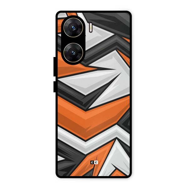 Abstract Comic Metal Back Case for Vivo V29e
