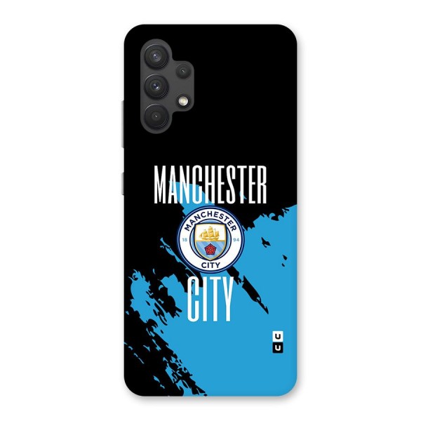 Abstract Manchester Glass Back Case for Galaxy A32