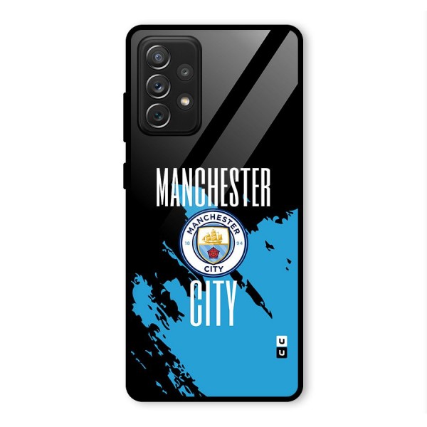 Abstract Manchester Glass Back Case for Galaxy A72