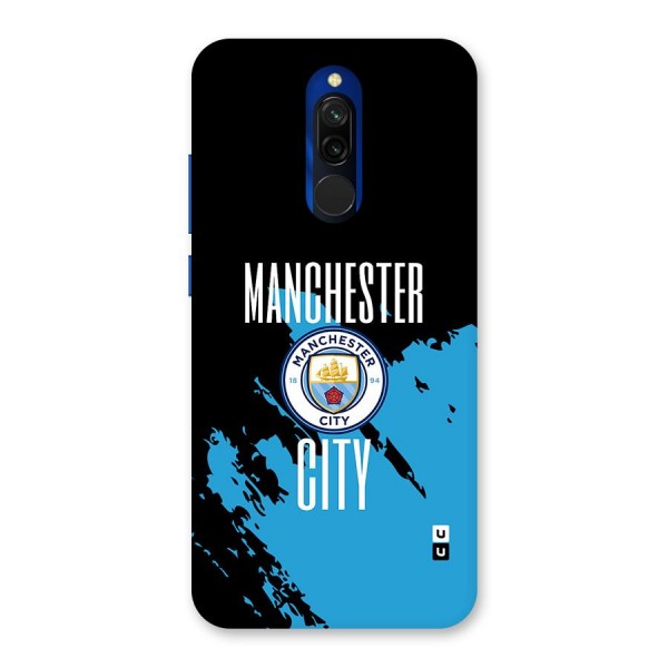 Abstract Manchester Glass Back Case for Redmi 8