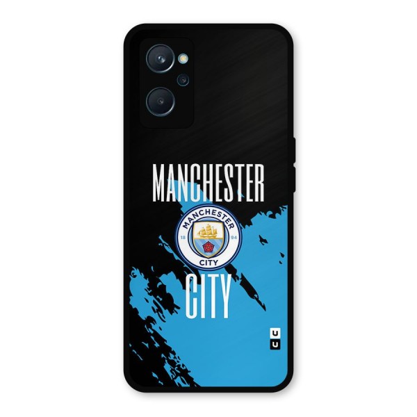 Abstract Manchester Metal Back Case for Realme 9i