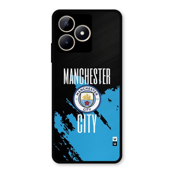 Abstract Manchester Metal Back Case for Realme C53