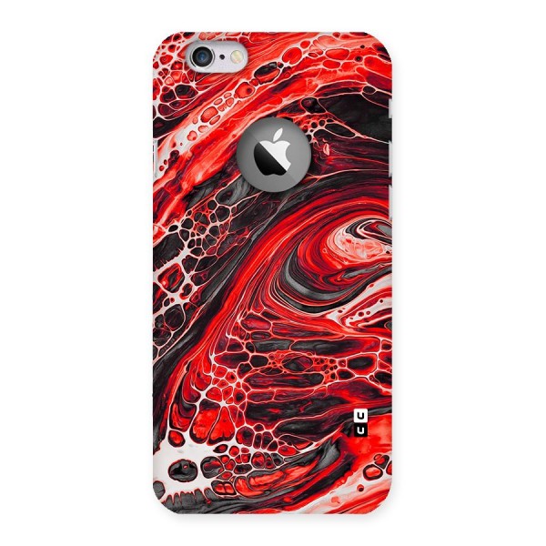 Abstract Pattern Gradient Marbled Back Case for iPhone 6 Logo Cut