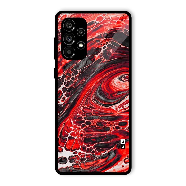 Abstract Pattern Gradient Marbled Glass Back Case for Galaxy A73 5G
