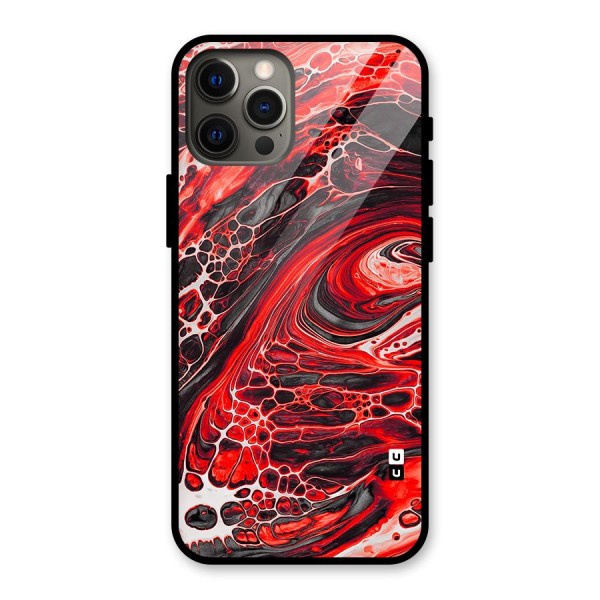 Abstract Pattern Gradient Marbled Glass Back Case for iPhone 12 Pro Max