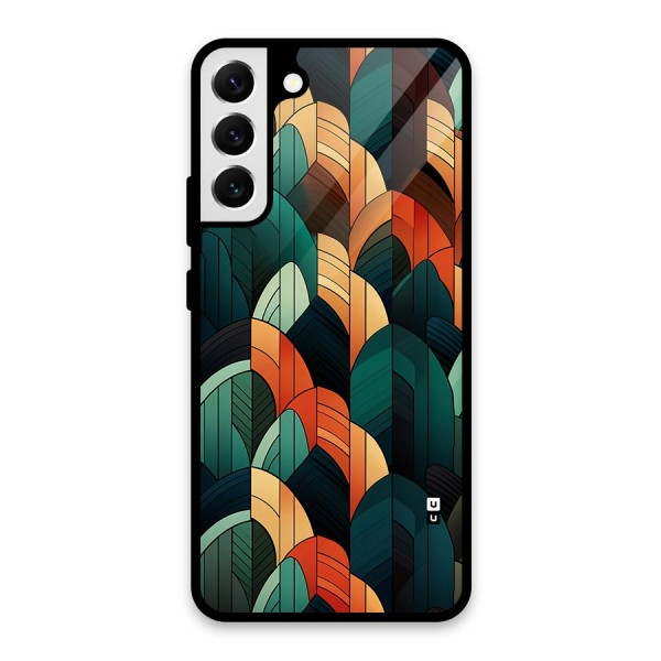 Abstract Seamless Pattern Glass Back Case for Galaxy S22 Plus 5G