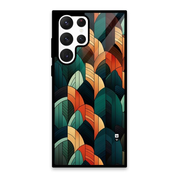 Abstract Seamless Pattern Glass Back Case for Galaxy S22 Ultra 5G