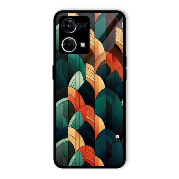 Abstract Seamless Pattern Glass Back Case for Oppo F21s Pro 4G