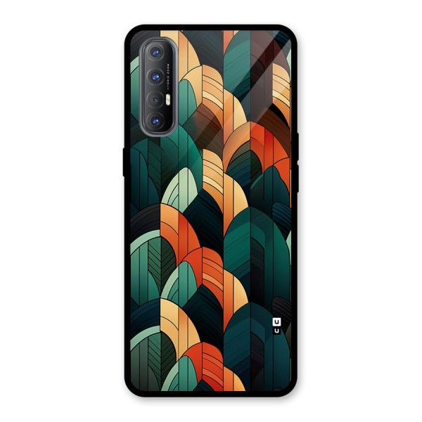 Abstract Seamless Pattern Glass Back Case for Oppo Reno3 Pro