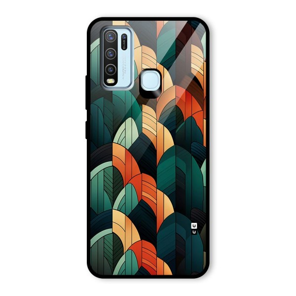 Abstract Seamless Pattern Glass Back Case for Vivo Y30