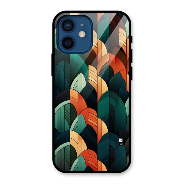 Abstract Seamless Pattern Glass Back Case for iPhone 12 Mini