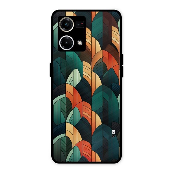 Abstract Seamless Pattern Metal Back Case for Oppo F21 Pro 4G
