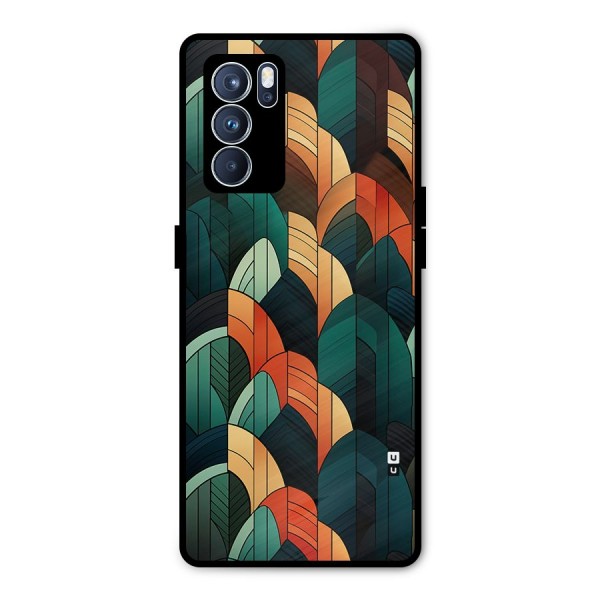 Abstract Seamless Pattern Metal Back Case for Oppo Reno6 Pro 5G
