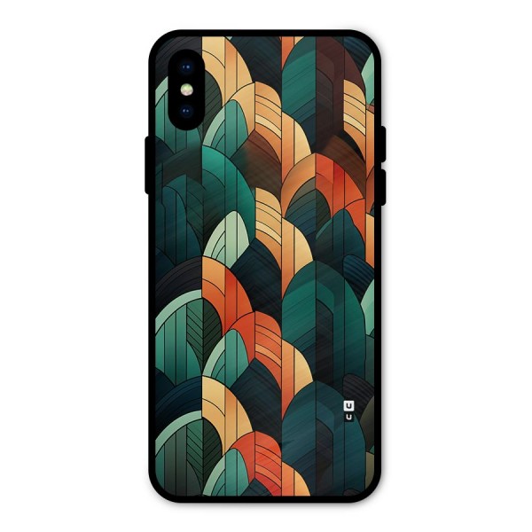 Abstract Seamless Pattern Metal Back Case for iPhone XS