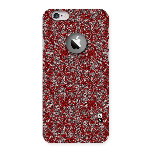 Abstract Threads Back Case for iPhone 6 Logo Cut