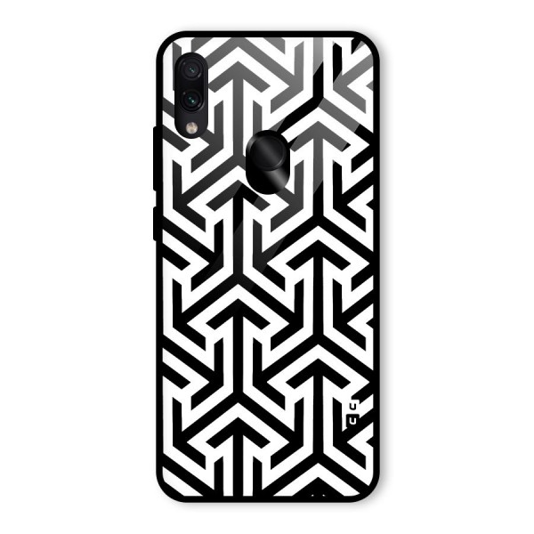 Abstract Triple Arrows Glass Back Case for Redmi Note 7 Pro