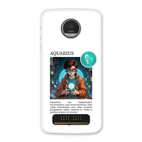 Admire Aquarius Back Case for Moto Z Play