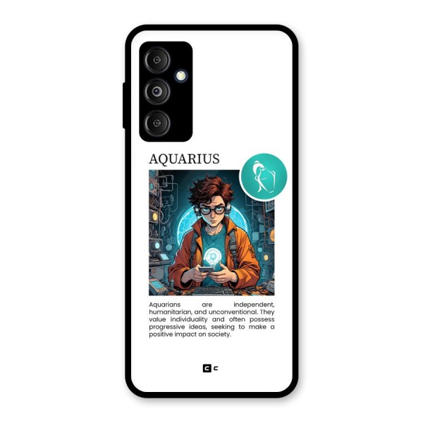 Admire Aquarius Glass Back Case for Galaxy M14 5G