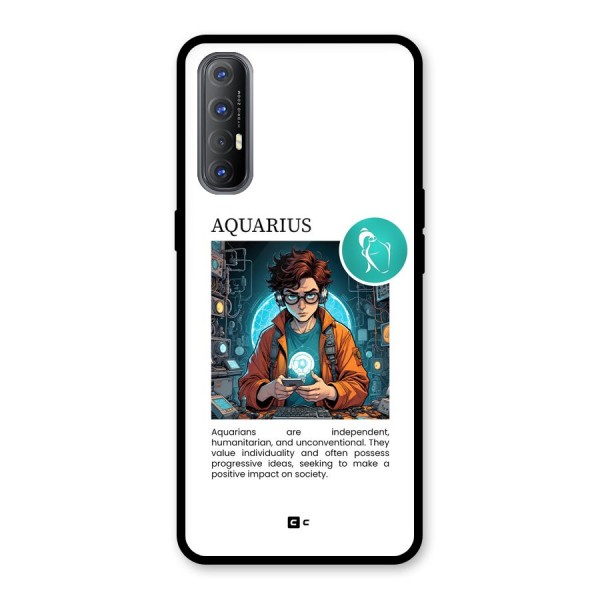 Admire Aquarius Glass Back Case for Oppo Reno3 Pro